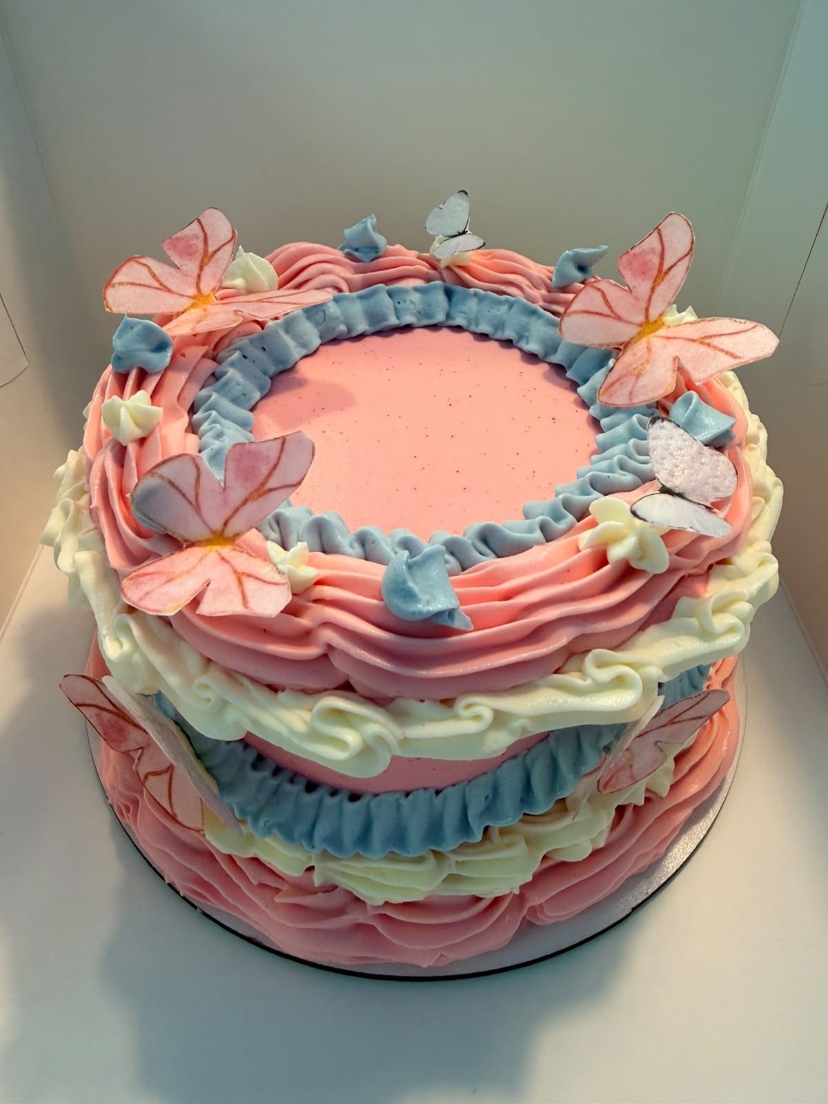 Pastel butterfly cake